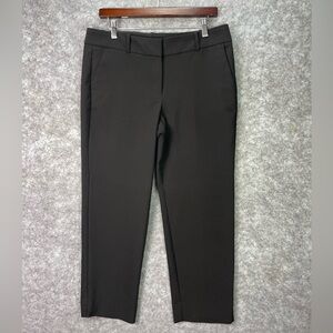 Chicos Pants Womens 1 Med 8 Black Stretch Career Trousers Work Office Classic